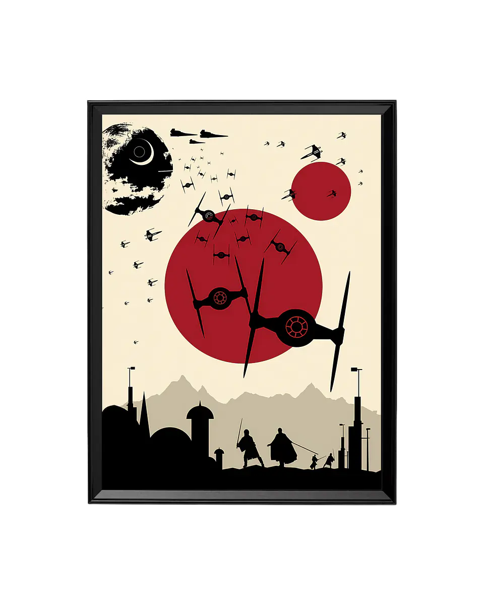 Cuadro Star Wars: Duelos en la Galaxia Retro 1