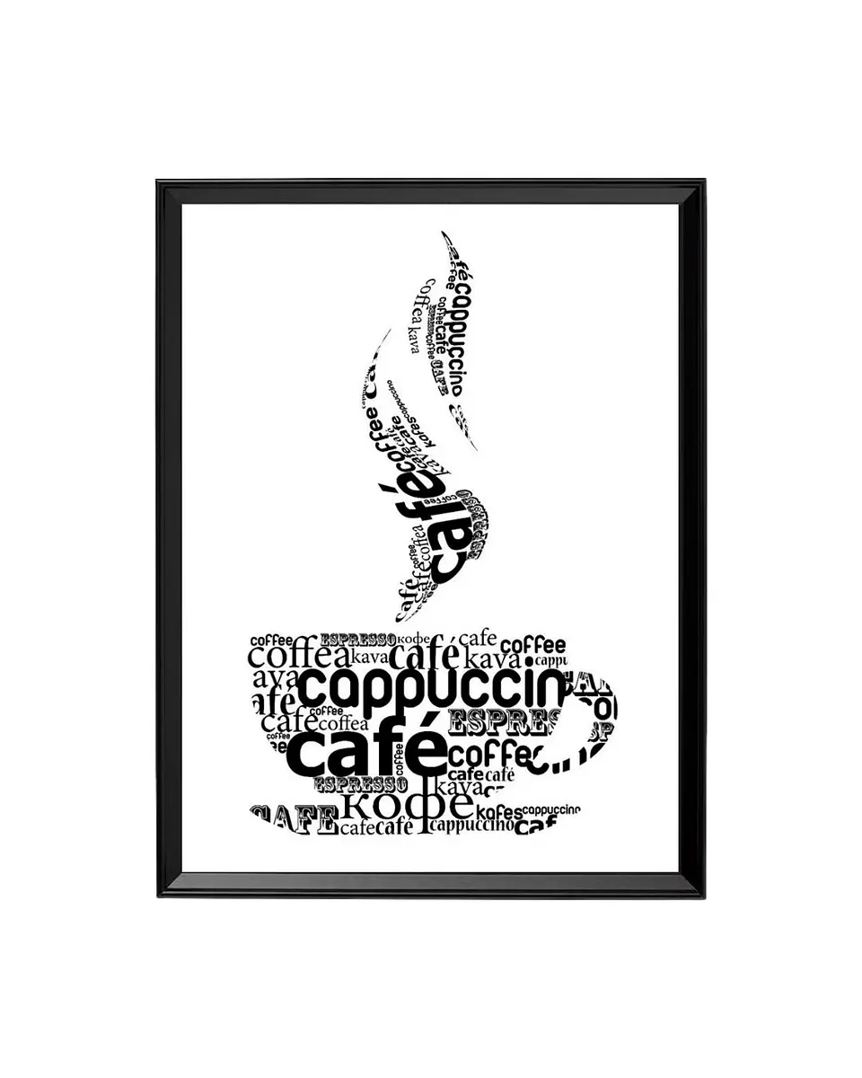 Cuadro Arte de café: Elegancia tipográfica 1