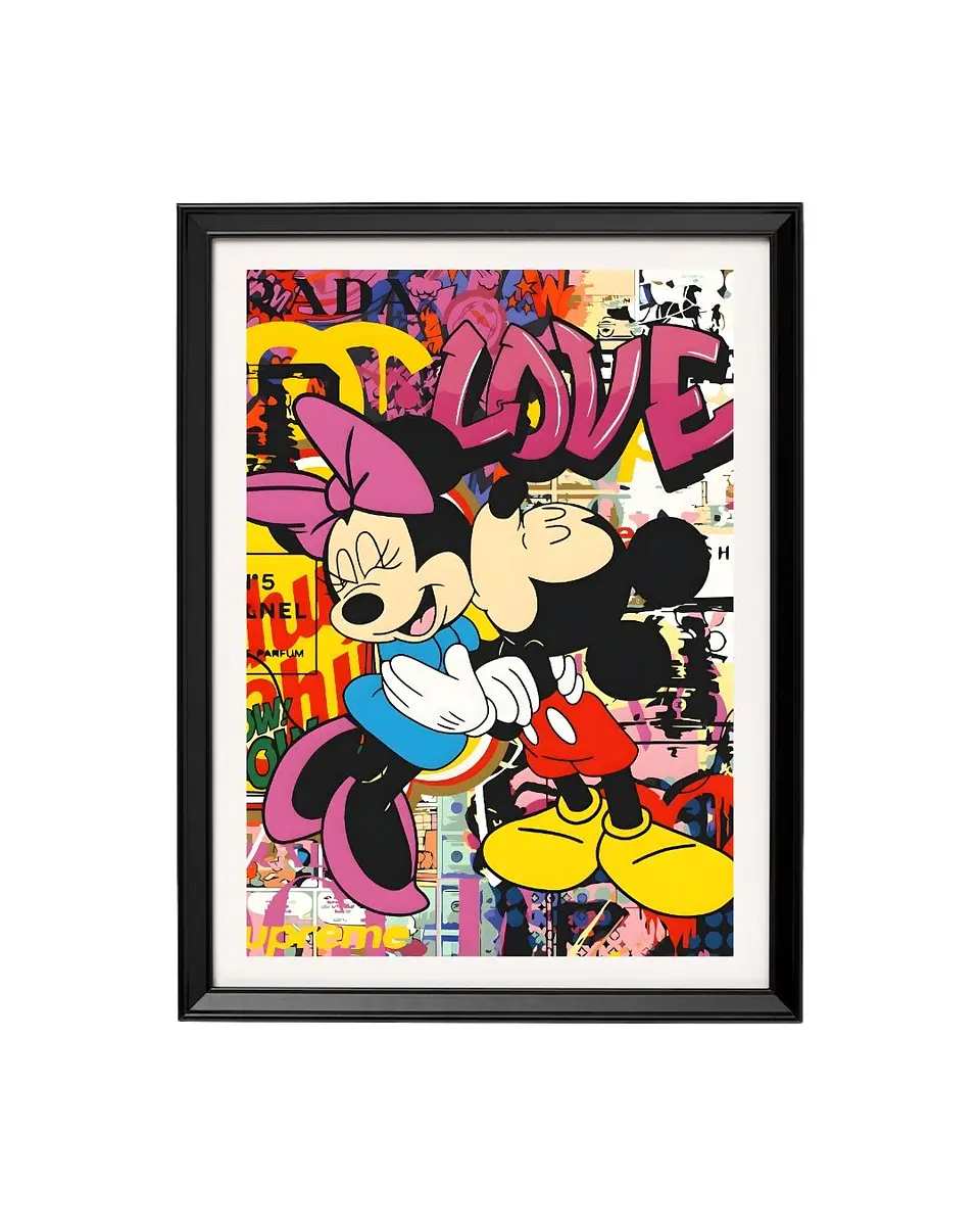 Cuadro Mickey y Minnie Pop Art 1