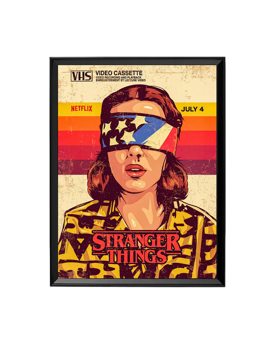 Cuadro Eleven: Estilo VHS de Stranger Things 1