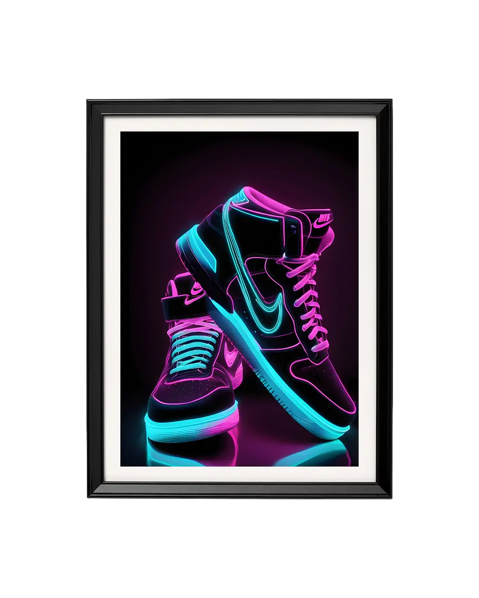 Cuadro Caminando en Neón - Estilo Cyberpunk 1