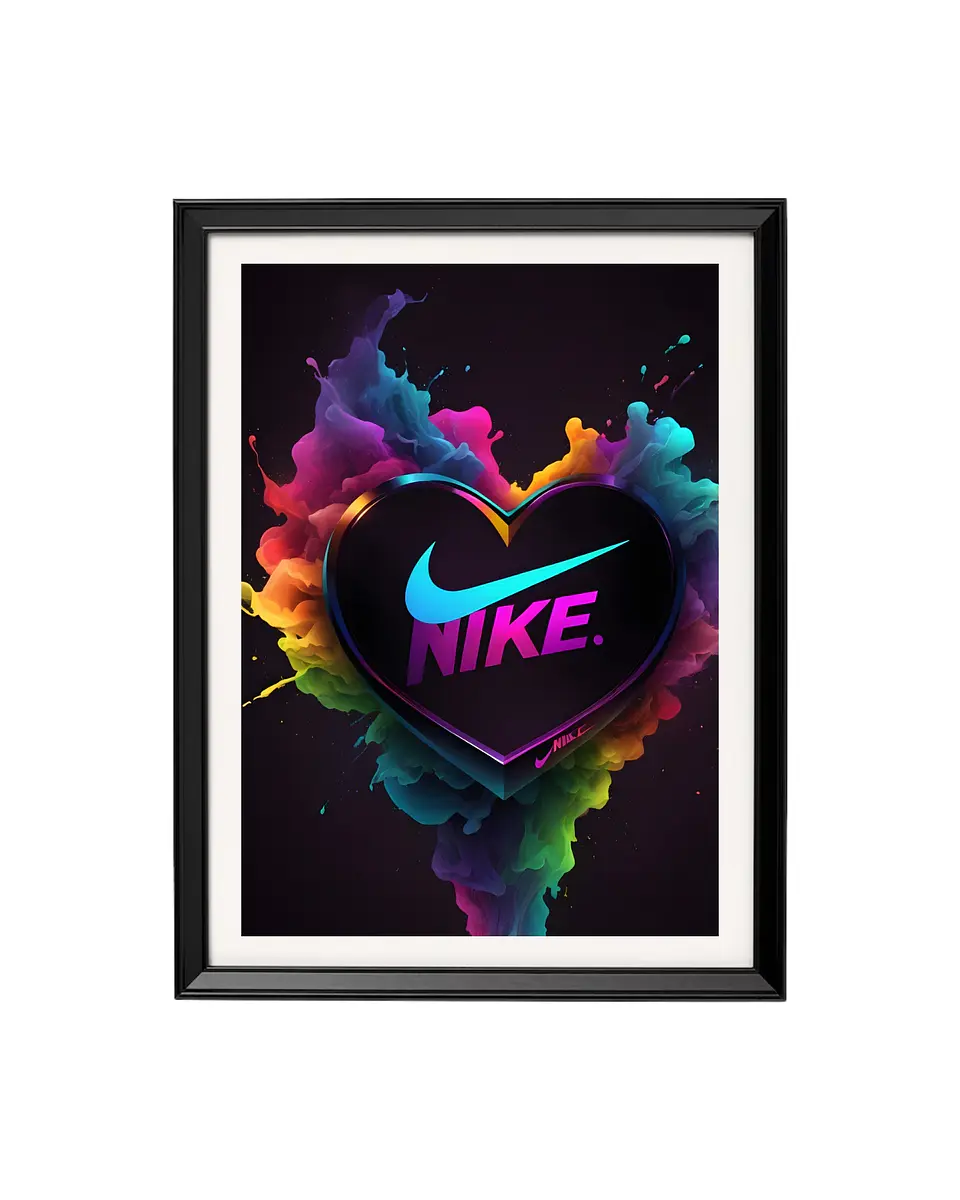 Cuadro Corazón de Campeón - Pasión Neón y Estilo 1