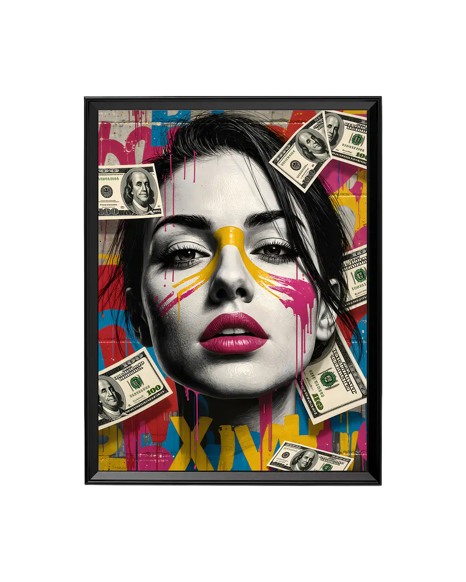 Cuadro Pop Art Urbano - Dinero, Estilo y Actitud 1