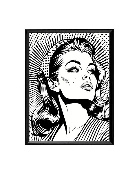 Elegancia Retro: Pop Art Noir