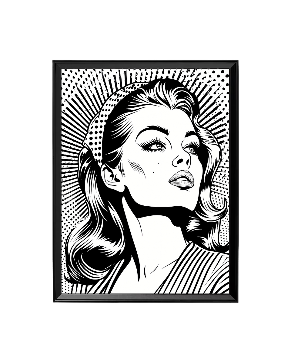 Elegancia Retro: Pop Art Noir 1