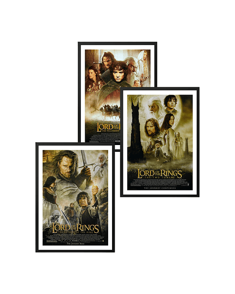 Pack - 3 Cuadros 70x50 El Señor de los Anillos