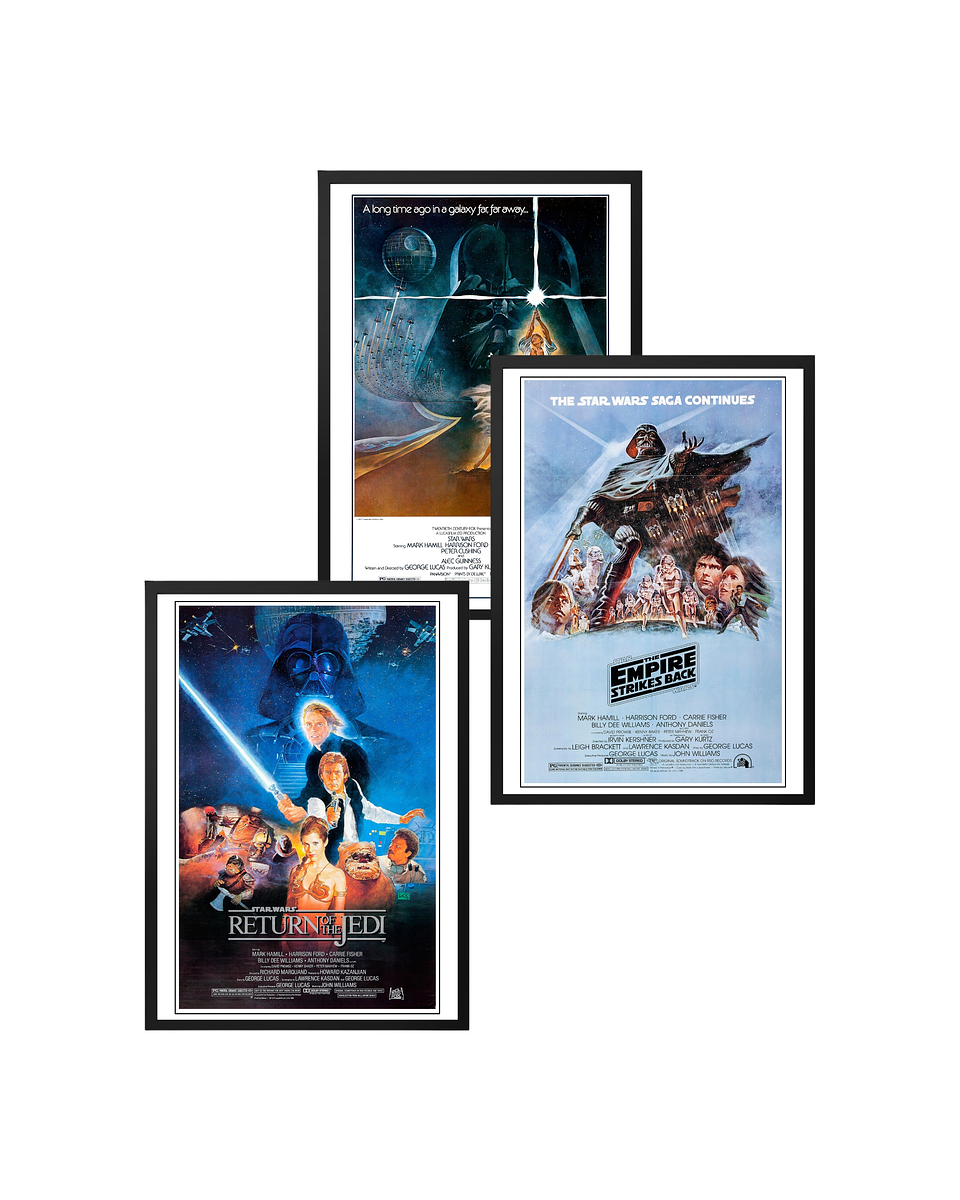 Pack - 3 Cuadros 70x50 Star Wars - Trilogía Original 1