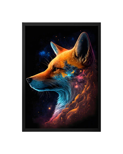 Cuadro Zorro Galáctico – Esencia Cósmica