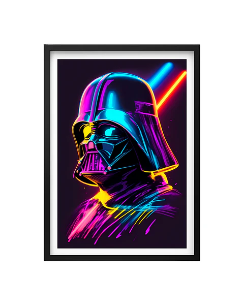 Cuadro Darth Vader Neon - Star Wars