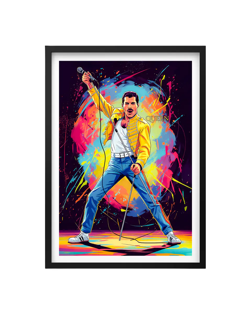 Cuadro Freddie: La Leyenda Explota en Color (Queen) 1