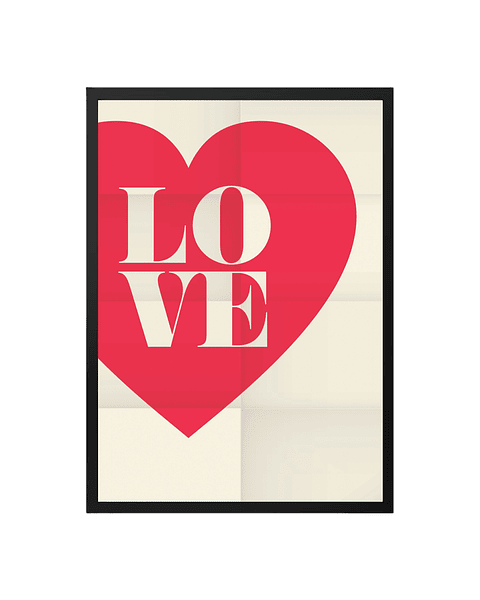 Cuadro LOVE – Estilo Tipográfico Moderno