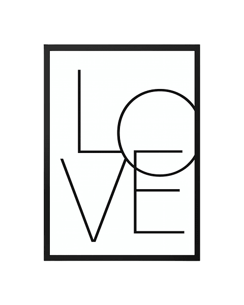 Cuadro LOVE – Minimalismo Tipográfico