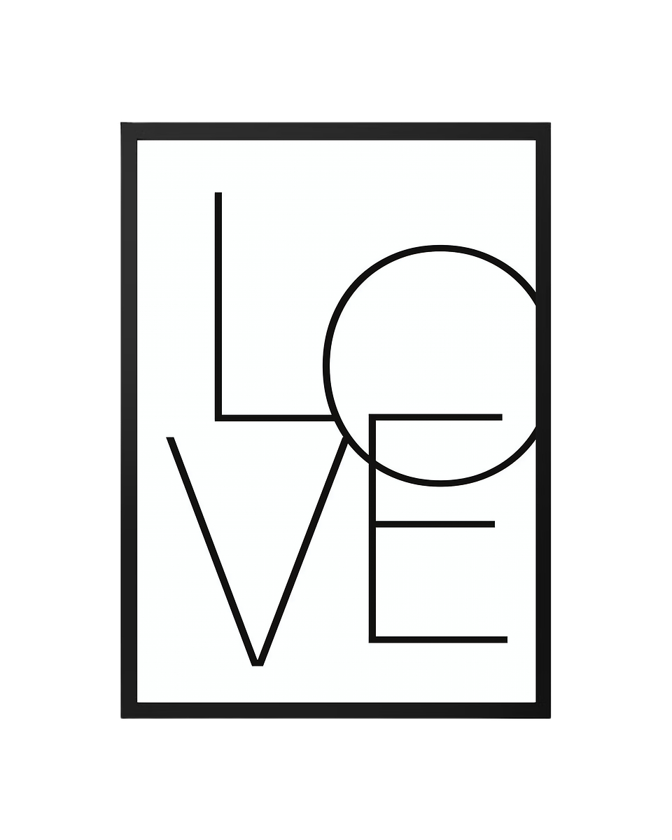 Cuadro LOVE – Minimalismo Tipográfico 1