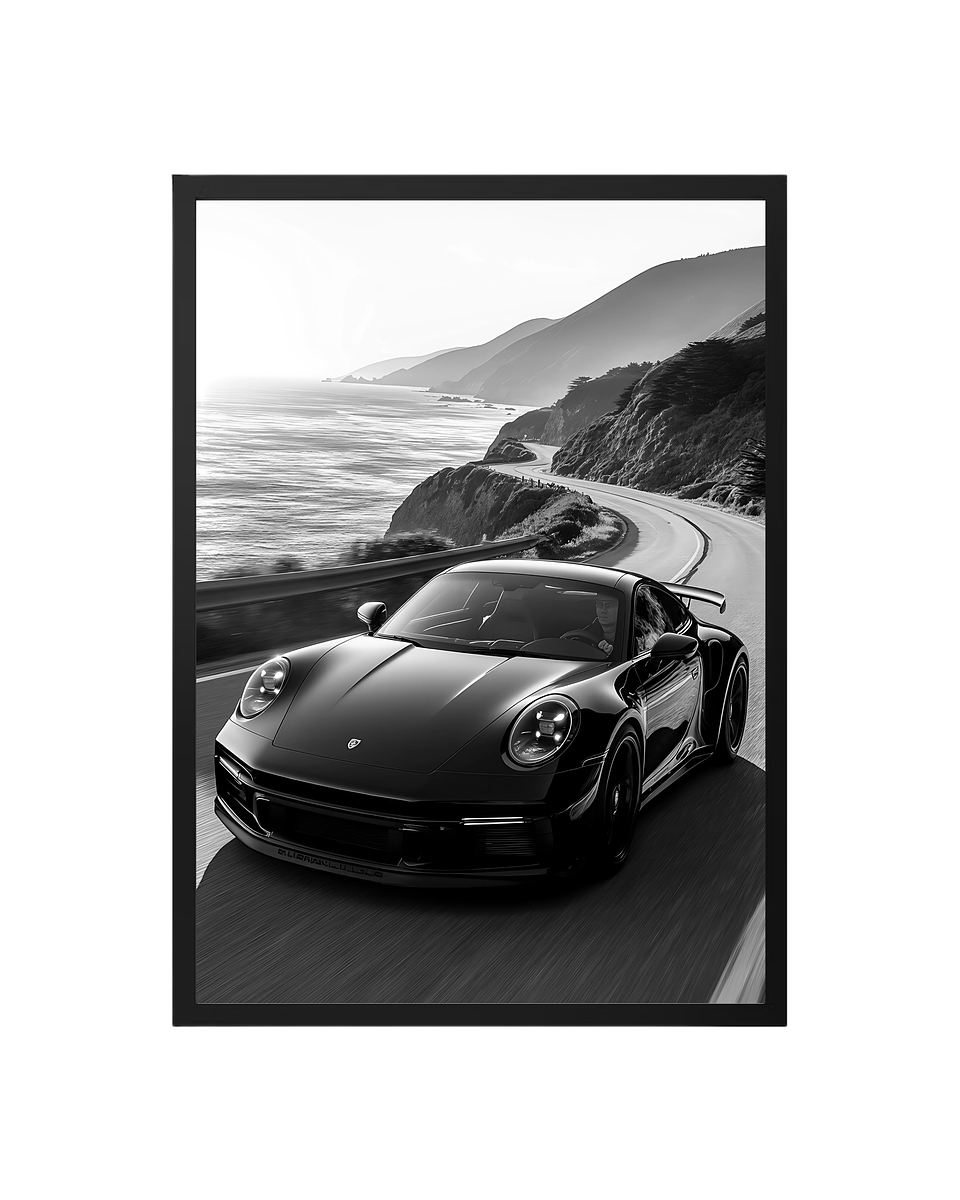 Cuadro Porsche 911 – Blanco y Negro 1