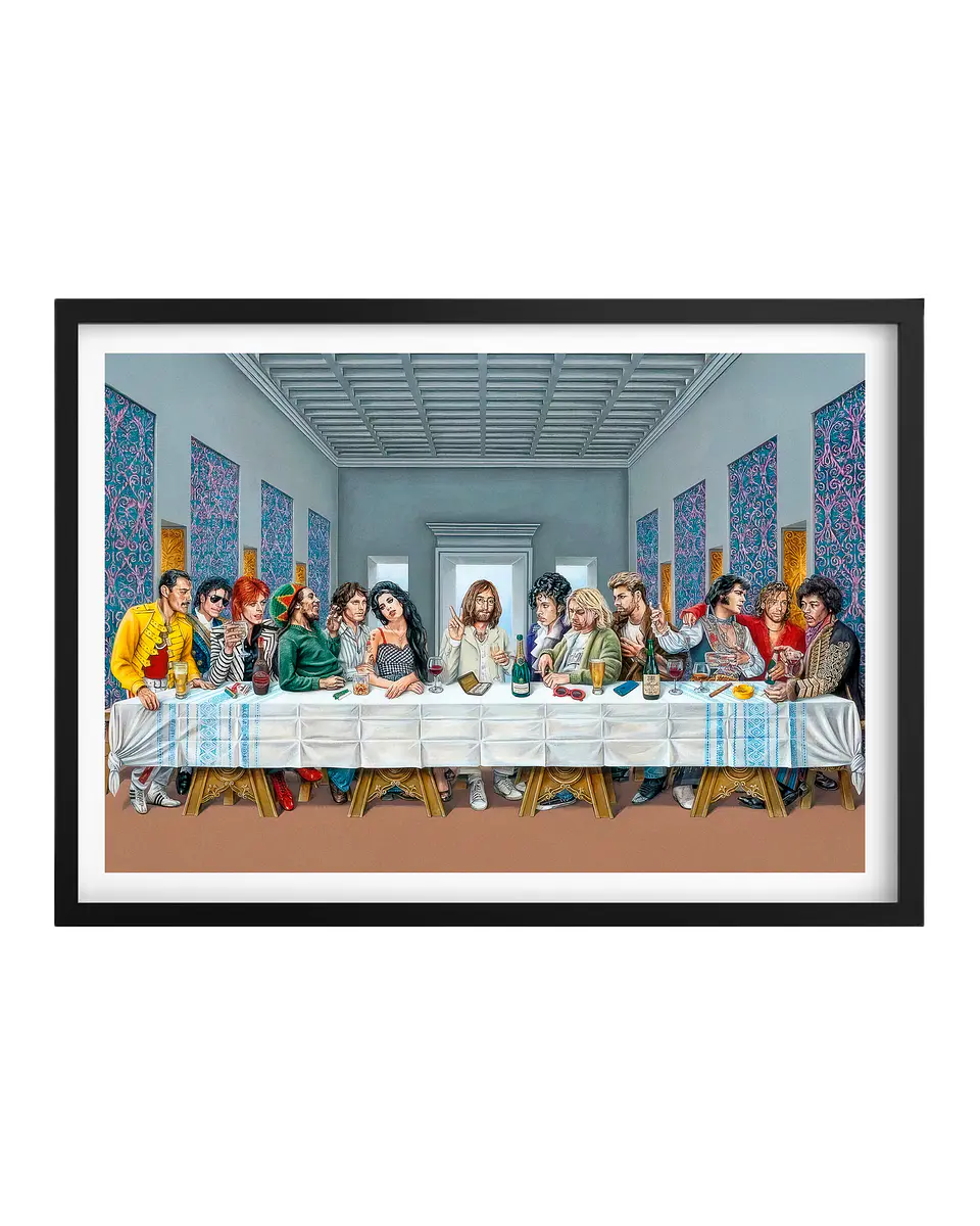 Cuadro La Última Cena Del Rock 1