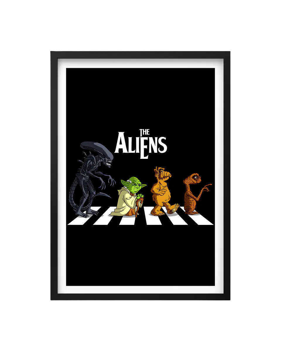 Cuadro The Aliens (Alien - Yoda - Alf - Et) 1