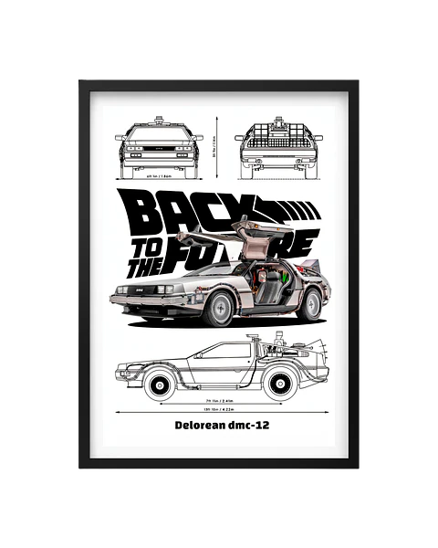 Cuadro Volver Al Futuro - Delorean Dmc-12