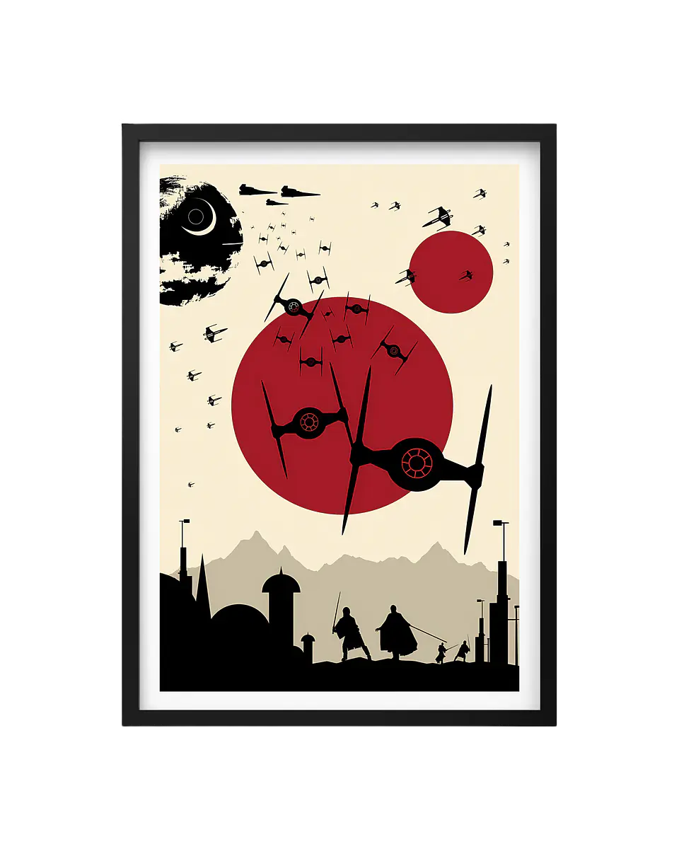 Cuadro Star Wars: Duelos en la Galaxia Retro 1