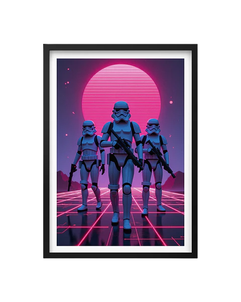 Cuadro La Marcha Imperial Neon (Star Wars)