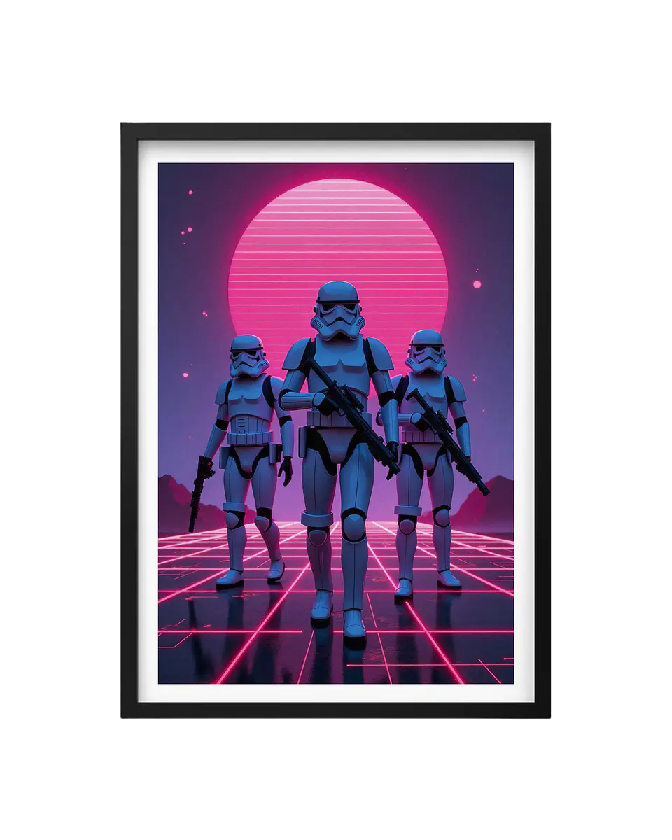 Cuadro La Marcha Imperial Neon (Star Wars) 1