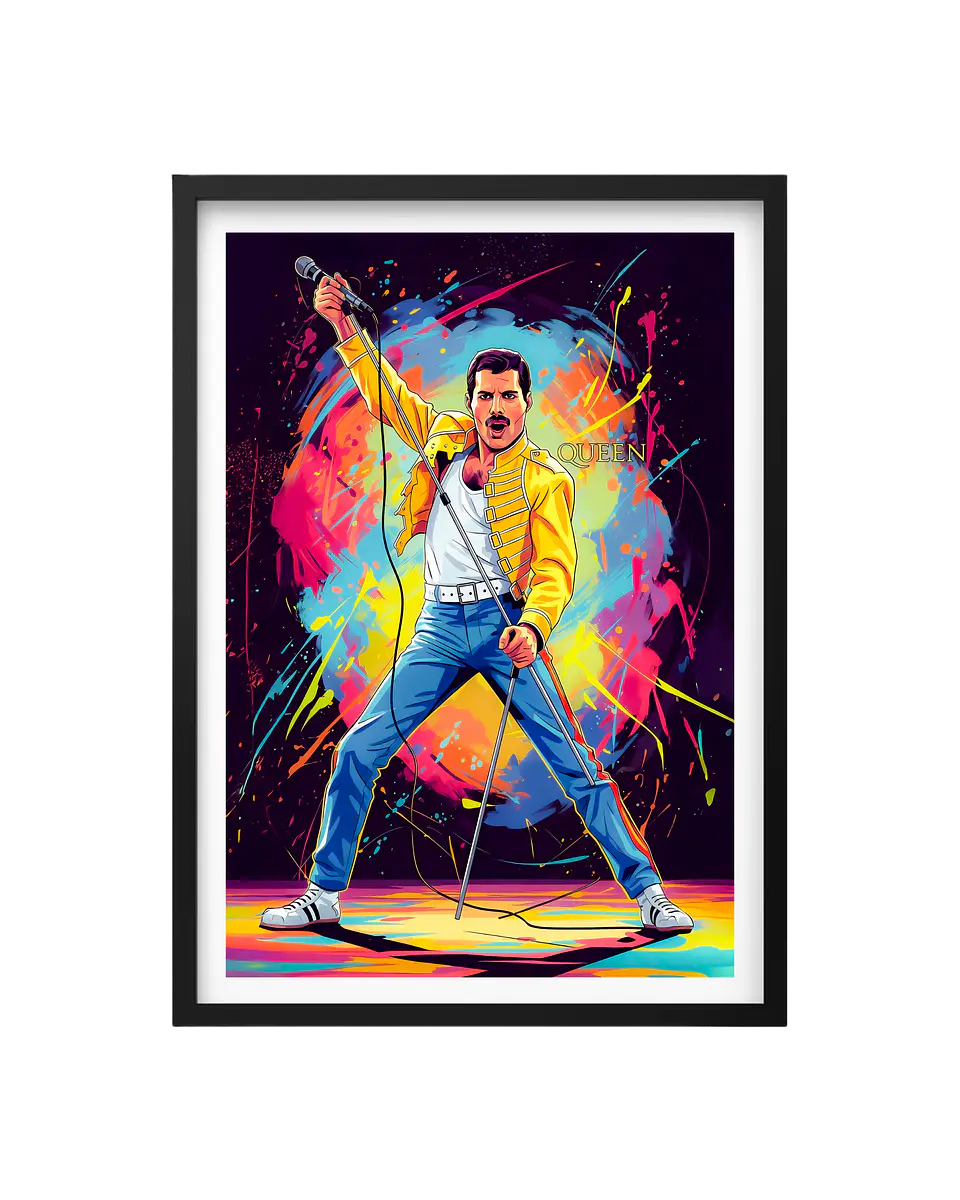 Cuadro Freddie: La Leyenda Explota en Color (Queen) 1