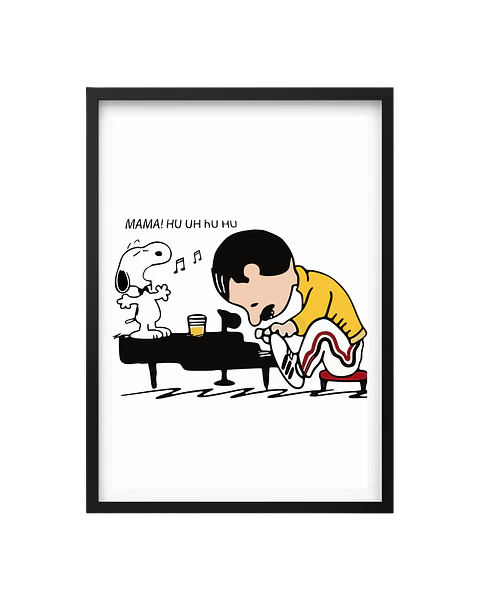 Cuadro Snoopy Con Freddie Mercury