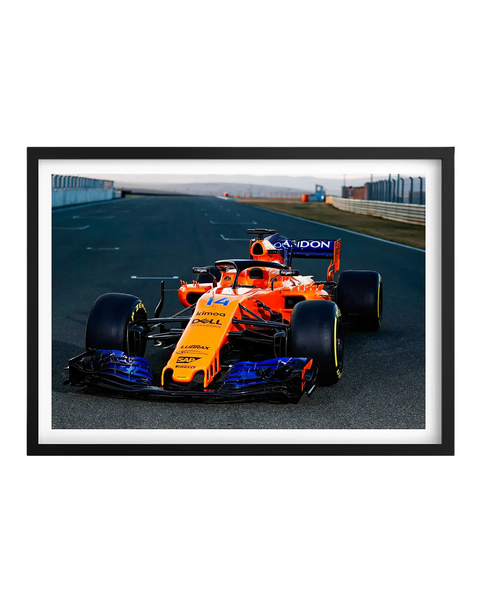 Cuadro McLaren - La Velocidad Naranja y Azul 1