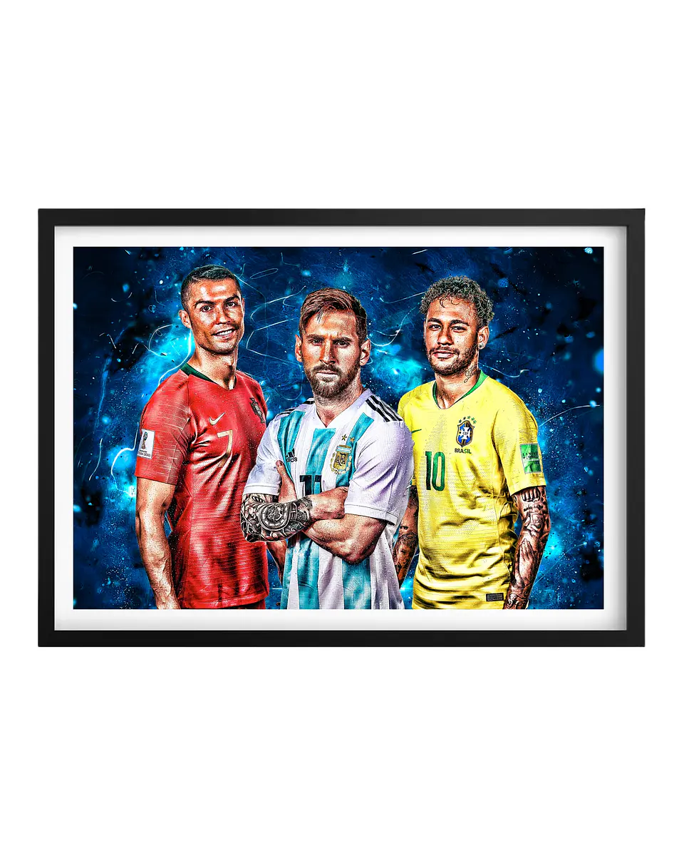Cuadro Messi Cristiano Neymar 1