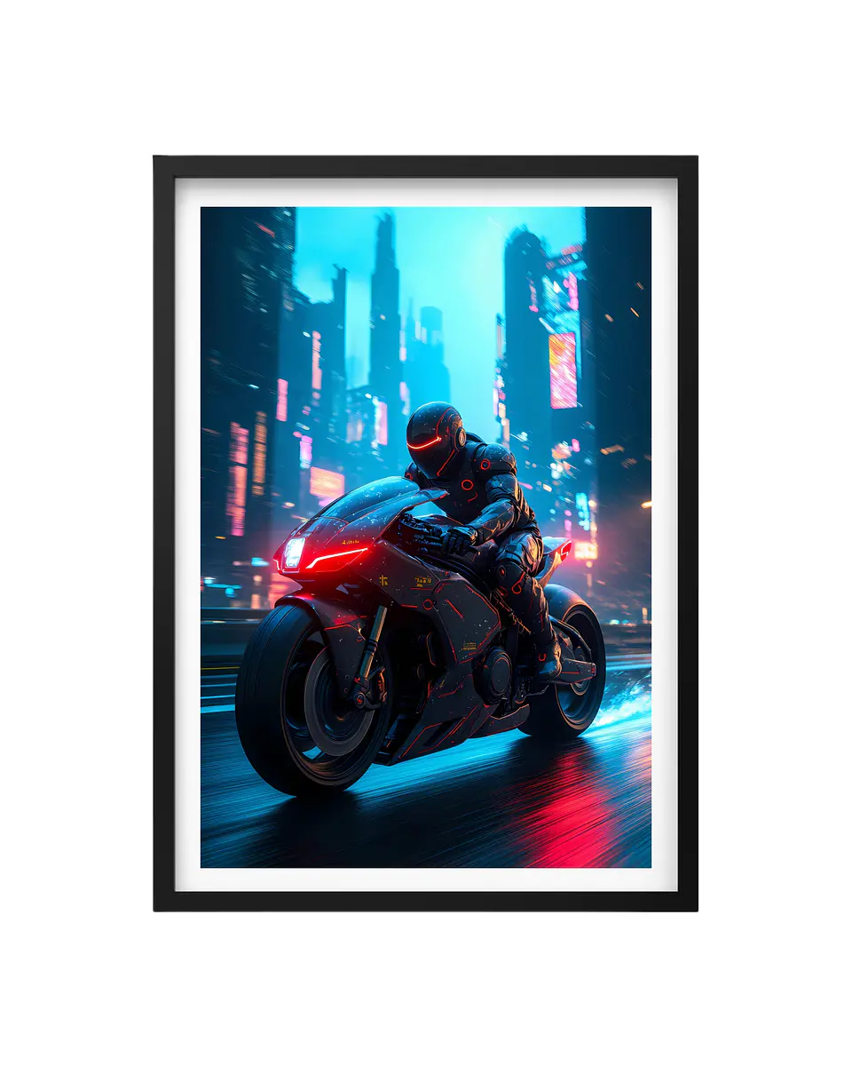 Cuadro Cyberpunk Rider 1