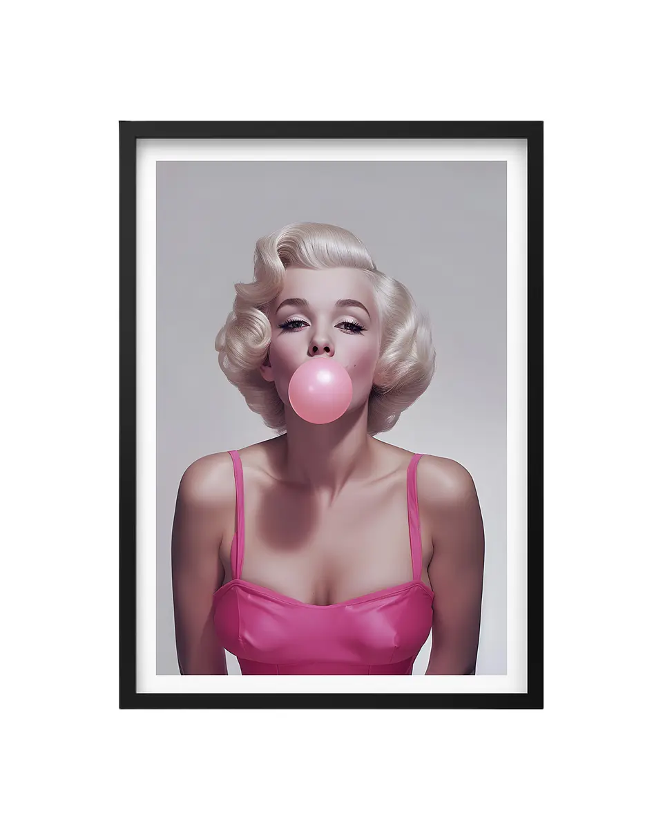 Cuadro Chic Bubblegum: El Glamour de Marilyn 1