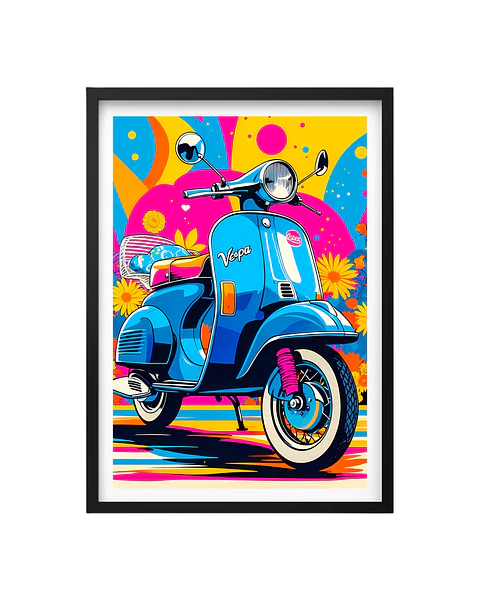 Cuadro Vespa Pop - Explosión Retro y Color