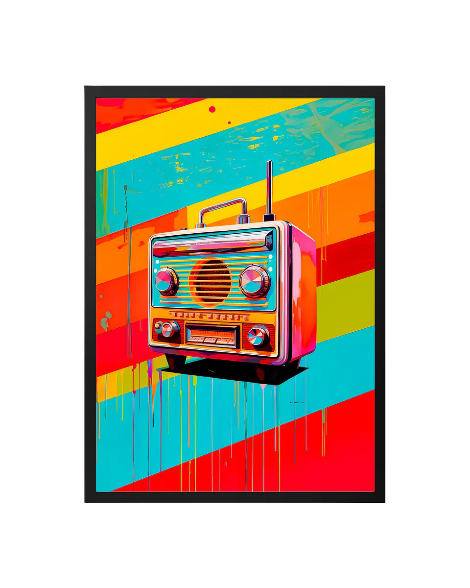 Cuadro Retro Frecuencia - Color Pop 1
