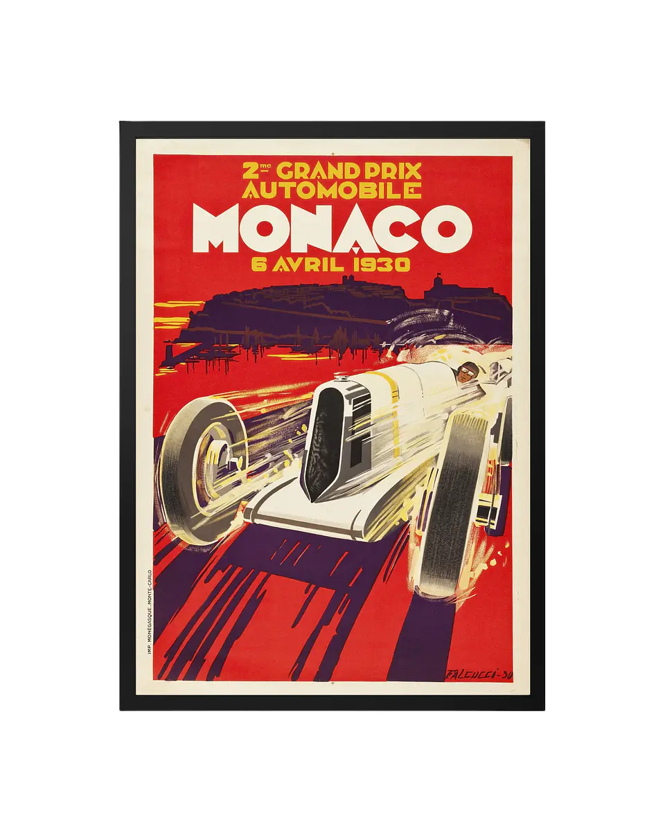 Cuadro Monaco 1930 - La Velocidad de un Sueño 1