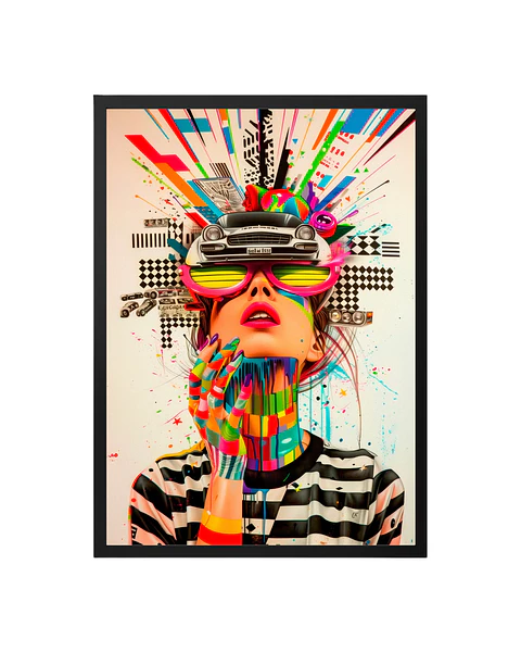 Cuadro Explosión Retro-Futurista