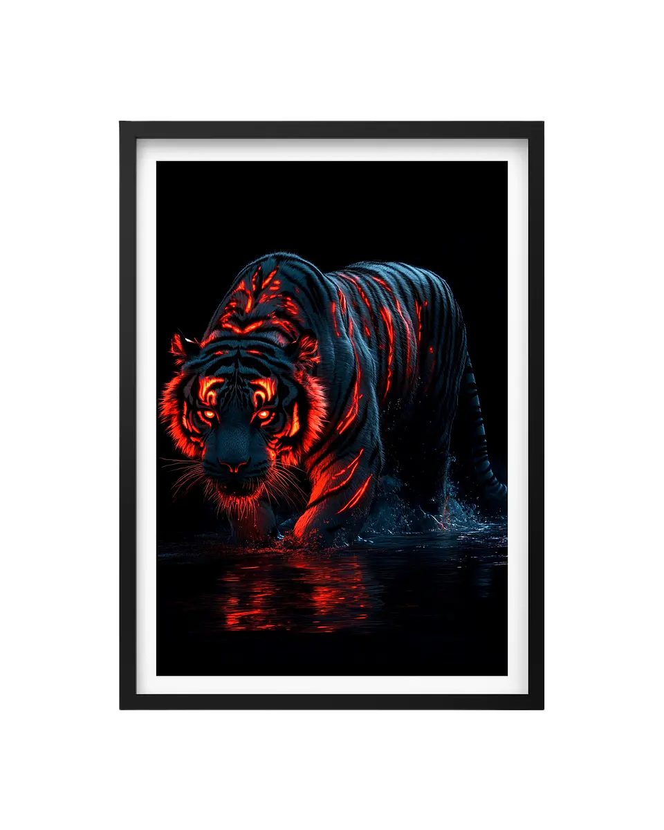 Cuadro Furia Ígnea: El Tigre Espectral 1