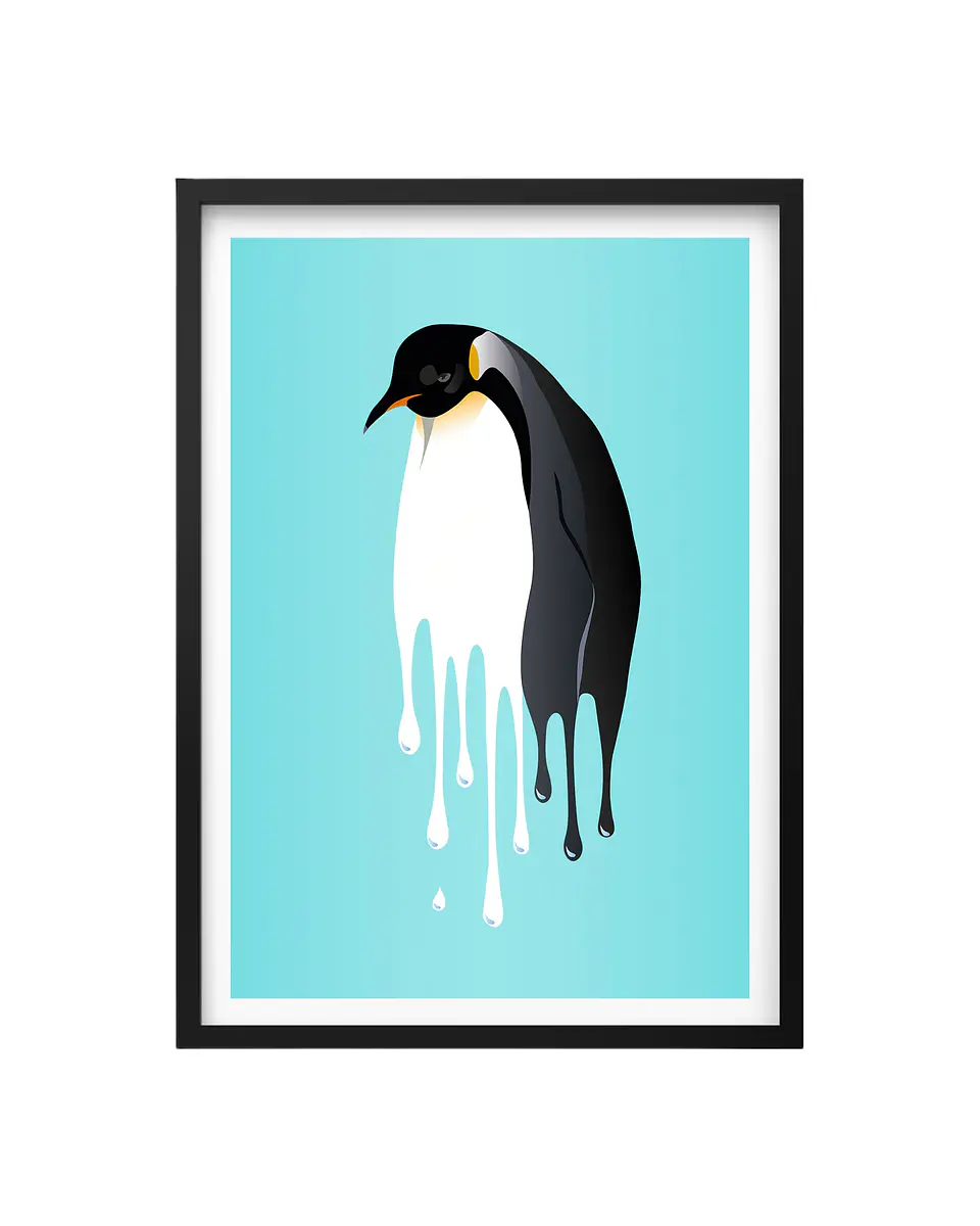Cuadro Eco Glacial: El Pingüino Derretido 1