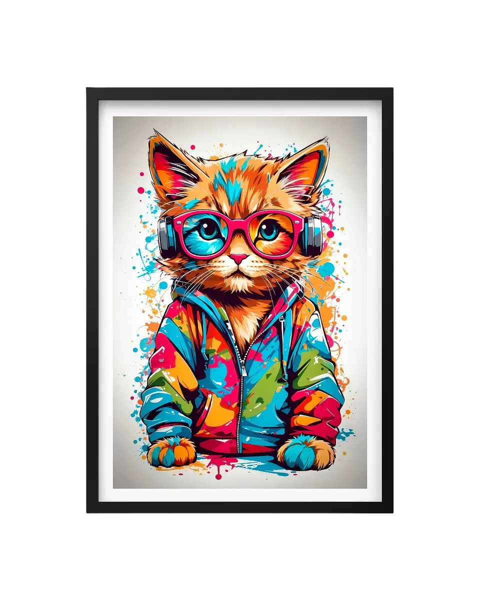 Cuadro Dj Gatuno Urbano (Pop Art) 1