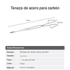 Tenaza De Acero Para Carbón 3