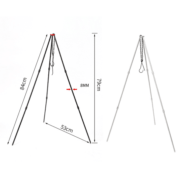 Horno Colgante Triangular Para Fogatas Negro 3