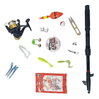 Kit de Pesca que Incluye Caña de Pescar, Carrete, Caja y Accesorios. 1