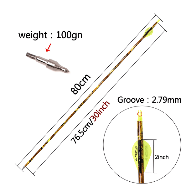 Flechas Verdes De Fibra De Carbono 2