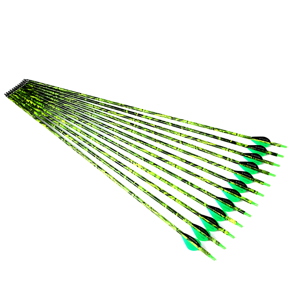 Flechas Verdes De Fibra De Carbono 1