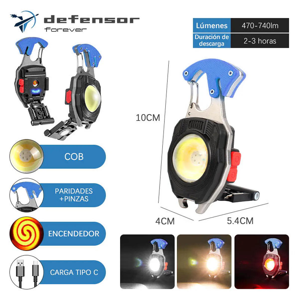 MINI LINTERNA LED DE MULTIFUCION