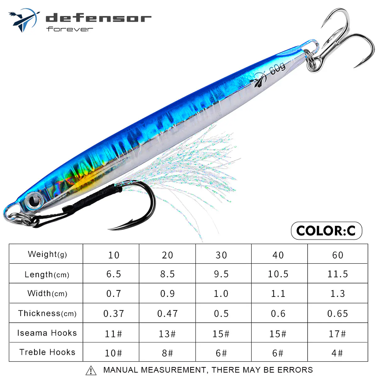 Künstlich Spinning Sardine Jig MBJ05 40 Gr Magbite 04 Fischen Köder Lure Senuelo