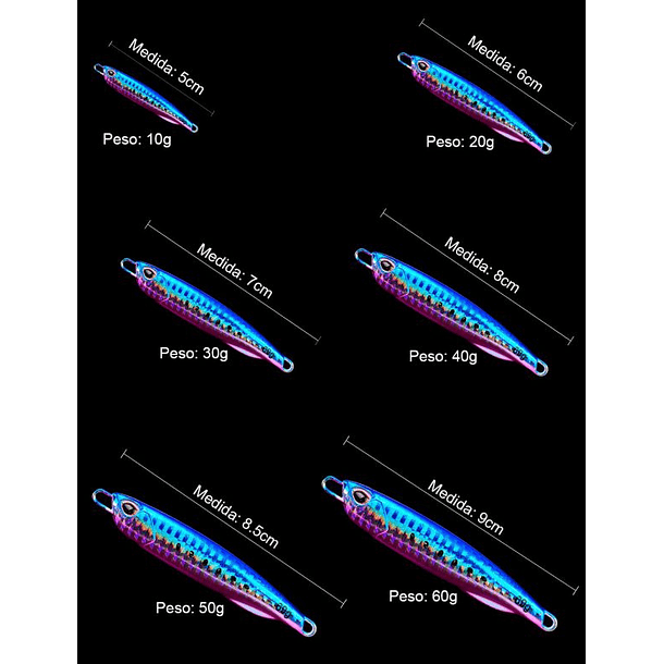 Modelo 4 Jig De Pesca (Señuelo) 8 Cm/40 Gramos 10