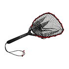 CHINGUILLO DE PESCA MALLA SILICONA NEGRO CON ROJO  1