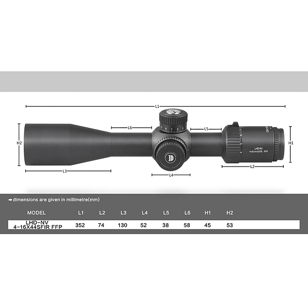 MIRA TELESCÓPICA  LHD-NV 4-16*44SFIR FFP 3