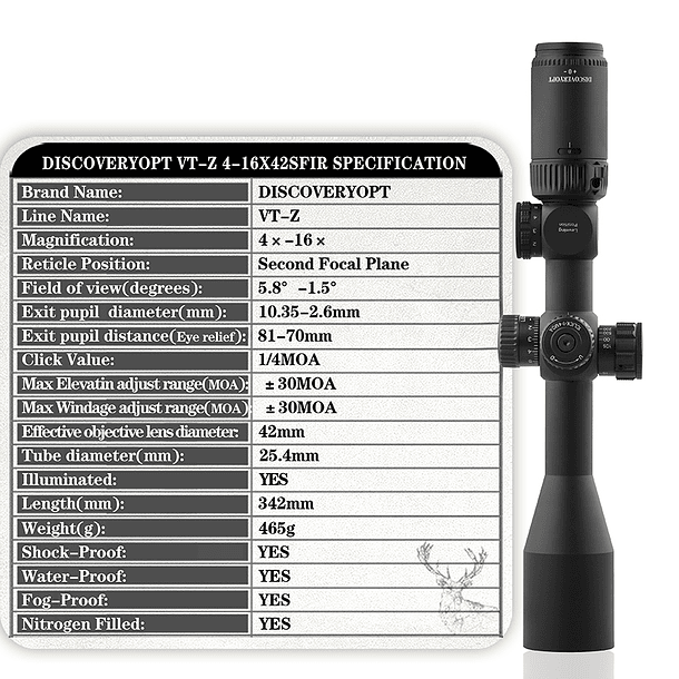 MIRA TELESCÓPICA VT-Z 4-16*42 SFIR 3