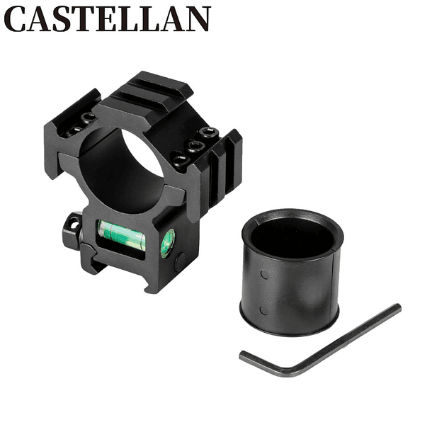 MONTURA CON NIVEL PARA RIEL DE 21 MM Y TUBO DE 25.4/30 MM