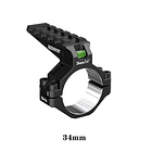 ADAPTADOR ALTO PRECISION DE DISCOVERYOPT DE ANILLO DE ALCANCE DE 30/34MM CON RIEL PICATINNY Y CON  NIVEL DE BURBUJA  6